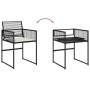 Gartenstühle mit Kissen, 4 Stück, aus schwarzem synthetischem Rattan. von , Gartenstühle - Ref: Foro24-4008575, Preis: 185,47...
