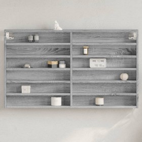 Engineered wood display case in Sonoma gray, 100x8.5x58 cm by , Shelves and shelves - Ref: Foro24-847945, Price: 48,91 €, Dis...