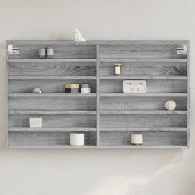 Engineered wood display case in Sonoma gray, 100x8.5x58 cm by , Shelves and shelves - Ref: Foro24-847945, Price: 48,11 €, Dis...