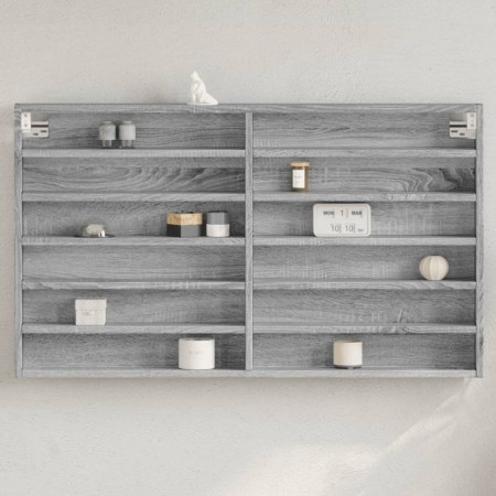 Ingenieurholz-Vitrine in Sonoma-Grau 100x8,5x58 cm von , Regale und Regale - Ref: Foro24-847945, Preis: 48,91 €, Rabatt: %