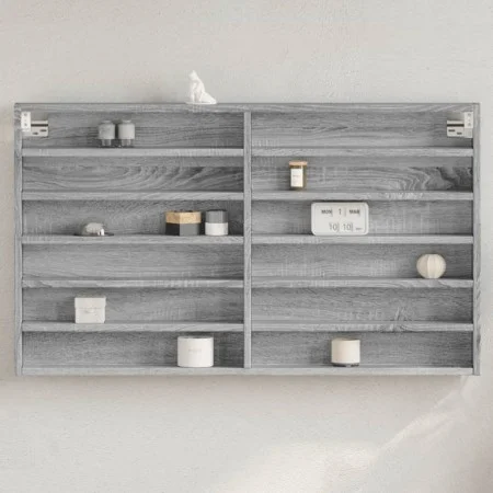 Vitrina de madera de ingeniería gris Sonoma 100x8,5x58 cm de , Estantes y estanterías - Ref: Foro24-847945, Precio: 48,11 €, ...