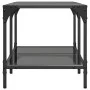 Schwarzer Couchtisch mit Glasoberfläche und Stahlgestell, 78,5x40x40 cm. von , Couchtisch - Ref: Foro24-845977, Preis: 52,73 ...