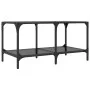 Schwarzer Couchtisch mit Glasoberfläche und Stahlgestell, 78,5x40x40 cm. von , Couchtisch - Ref: Foro24-845977, Preis: 52,73 ...