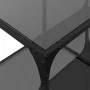 Schwarzer Couchtisch mit Glasoberfläche und Stahlgestell, 78,5x40x40 cm. von , Couchtisch - Ref: Foro24-845977, Preis: 52,73 ...