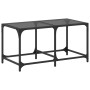 Schwarzer Couchtisch mit Glasoberfläche und Stahlgestell, 78,5x40x40 cm. von , Couchtisch - Ref: Foro24-845975, Preis: 42,46 ...