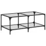 Mesa de centro superficie de vidrio acero 98,5x50x40 cm de , Mesas de centro - Ref: Foro24-845980, Precio: 57,68 €, Descuento: %