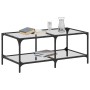 Mesa de centro superficie de vidrio acero 98,5x50x40 cm de , Mesas de centro - Ref: Foro24-845980, Precio: 58,37 €, Descuento: %