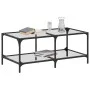 Mesa de centro superficie de vidrio acero 98,5x50x40 cm de , Mesas de centro - Ref: Foro24-845980, Precio: 57,68 €, Descuento: %