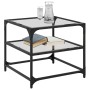 Couchtisch mit transparenter Glasoberfläche und Stahlgestell, 50x50x45 cm. von , Couchtisch - Ref: Foro24-846006, Preis: 38,6...