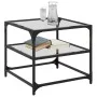 Mesa de centro superficie vidrio transparente acero 50x50x45 cm de , Mesas de centro - Ref: Foro24-846006, Precio: 38,14 €, D...