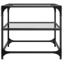 Couchtisch mit transparenter Glasoberfläche und Stahlgestell, 50x50x45 cm. von , Couchtisch - Ref: Foro24-846006, Preis: 38,6...
