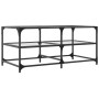 Mesa de centro superficie de vidrio acero 98,5x50x45 cm de , Mesas de centro - Ref: Foro24-846012, Precio: 64,93 €, Descuento: %