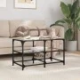 Glass and steel coffee table, 78.5x40x45 cm by , Coffee table - Ref: Foro24-846010, Price: 51,93 €, Discount: %