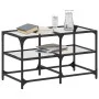 Glass and steel coffee table, 78.5x40x45 cm by , Coffee table - Ref: Foro24-846010, Price: 51,93 €, Discount: %