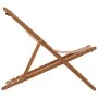 Faltbarer Strandstuhl aus massivem Eukalyptusholz und taupefarbenem Stoff. von , Gartenstühle - Ref: Foro24-366565, Preis: 78...