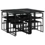 9-piece garden dining set with black textilene cushions by , Garden sets - Ref: Foro24-3295083, Price: 345,82 €, Discount: %