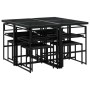 9-teiliges Gartensitzgruppen-Set mit schwarzen Textilen-Kissen. von , Gartensets - Ref: Foro24-3295083, Preis: 351,29 €, Raba...