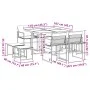9-piece garden dining set with black textilene cushions by , Garden sets - Ref: Foro24-3295083, Price: 345,82 €, Discount: %