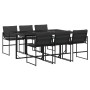 Gartensitzgruppe 7-teilig mit schwarzen Textilen-Kissen von , Gartensets - Ref: Foro24-3295074, Preis: 392,09 €, Rabatt: %