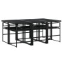 7-piece garden dining set with black textilene cushions by , Garden sets - Ref: Foro24-3295074, Price: 392,09 €, Discount: %
