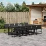 11-piece garden dining set with black textilene cushions by , Garden sets - Ref: Foro24-3295076, Price: 680,69 €, Discount: %