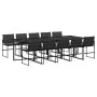 11-piece garden dining set with black textilene cushions by , Garden sets - Ref: Foro24-3295076, Price: 680,69 €, Discount: %