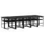 11-piece garden dining set with black textilene cushions by , Garden sets - Ref: Foro24-3295076, Price: 691,21 €, Discount: %