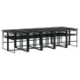 11-piece garden dining set with black textilene cushions by , Garden sets - Ref: Foro24-3295076, Price: 680,69 €, Discount: %