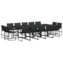 Garden dining set, 15 pieces, with black textilene cushions. by , Garden sets - Ref: Foro24-3295081, Price: 860,12 €, Discoun...