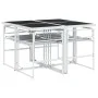 5-piece garden dining set with white textilene cushions by , Garden sets - Ref: Foro24-3295088, Price: 258,95 €, Discount: %