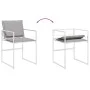 5-piece garden dining set with white textilene cushions by , Garden sets - Ref: Foro24-3295088, Price: 258,95 €, Discount: %