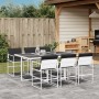 7-piece garden dining set with white textilene cushions by , Garden sets - Ref: Foro24-3295104, Price: 391,51 €, Discount: %