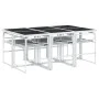 7-piece garden dining set with white textilene cushions by , Garden sets - Ref: Foro24-3295104, Price: 383,07 €, Discount: %