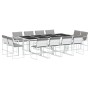 13-piece garden dining set with white textilene cushions by , Garden sets - Ref: Foro24-3295095, Price: 716,77 €, Discount: %
