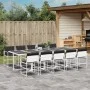 Gartensitzgruppe 11-teilig mit weißen Textilene-Kissen. von , Gartensets - Ref: Foro24-3295106, Preis: 675,77 €, Rabatt: %