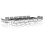 Garden dining set, 17 pieces, with white textilene cushions. by , Garden sets - Ref: Foro24-3295097, Price: 960,29 €, Discoun...