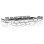 Garden dining set, 17 pieces, with white textilene cushions. by , Garden sets - Ref: Foro24-3295097, Price: 945,89 €, Discoun...