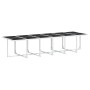 Garden dining set, 17 pieces, with white textilene cushions. by , Garden sets - Ref: Foro24-3295097, Price: 960,29 €, Discoun...