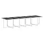 Garden dining set, 17 pieces, with white textilene cushions. by , Garden sets - Ref: Foro24-3295097, Price: 945,89 €, Discoun...