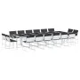 Garden dining set, 17 pieces, with white textilene cushions. by , Garden sets - Ref: Foro24-3295112, Price: 936,84 €, Discoun...