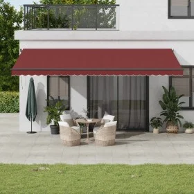 Automatische ausfahrbare Markise in Bordeauxrot, 600x300 cm. von , Markisen - Ref: Foro24-3310201, Preis: 555,27 €, Rabatt: %