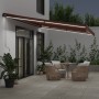 Manual retractable awning with LED lights brown 500x300 cm by , Awnings - Ref: Foro24-3310217, Price: 358,32 €, Discount: %