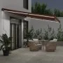 Manual retractable awning with LED lights brown 500x300 cm by , Awnings - Ref: Foro24-3310217, Price: 651,98 €, Discount: %