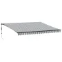Retractable automatic awning with LED light anthracite white 450x300 cm by , Awnings - Ref: Foro24-3310236, Price: 658,36 €, ...