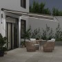Automatische ausfahrbare Markise mit LED-Licht in Anthrazit-Weiß 450x300 cm. von , Markisen - Ref: Foro24-3310236, Preis: 530...
