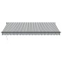 Retractable automatic awning with LED light anthracite white 450x300 cm by , Awnings - Ref: Foro24-3310236, Price: 530,61 €, ...