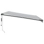 Retractable automatic awning with LED light anthracite white 450x300 cm by , Awnings - Ref: Foro24-3310236, Price: 530,61 €, ...