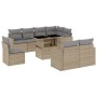 Gartensofagarnitur 9-teilig mit Kissen aus synthetischem Rattan in Beige. von , Gartensets - Ref: Foro24-3267409, Preis: 642,...