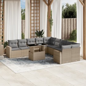 11-piece garden sofa set with beige synthetic rattan cushions by , Garden sets - Ref: Foro24-3267539, Price: 721,52 €, Discou...