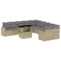 Set de sofás de jardín 11pzas con cojines ratán sintético beige de , Conjuntos de jardín - Ref: Foro24-3267539, Precio: 721,5...